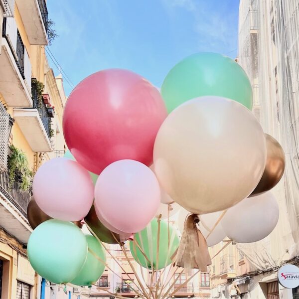 Globos de látex. Colores lisos y chrome