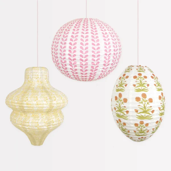 Faroles de papel diseño de Molly Mahon Set de 3 uds