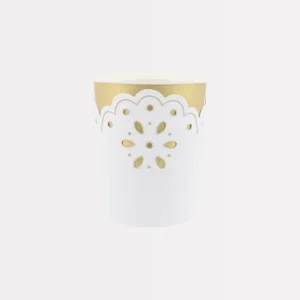 Vasos puntilla inglesa - 8 uds