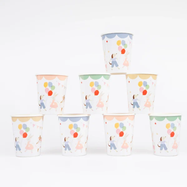 Vasos Animal Friends de Meri Meri - 8 uds