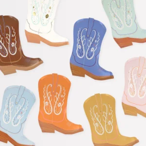 Platos botas camperas Western Bandana - 8 uds