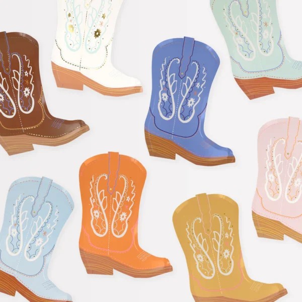 Platos botas camperas Western Bandana - 8 uds