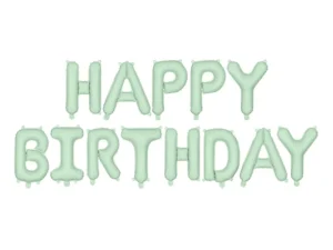 Globos Happy Birthday mint