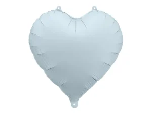 Globo corazón azul claro mate 45 cms
