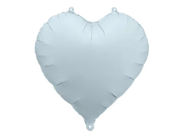 Globo corazón azul claro mate 45 cms