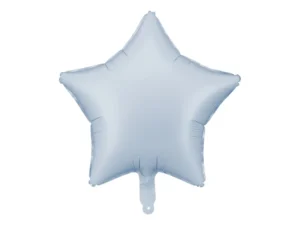 Globo metalizado estrella azul claro mate 48 cms