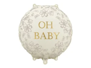 Globo Oh Baby fondo flores
