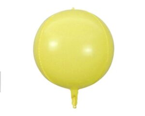 Globo metalizado esfera amarillo pastel