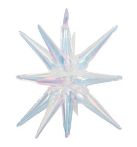 Globo estrella iridiscente tornasolado 55cms
