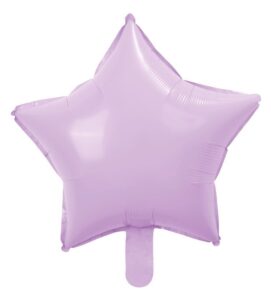 Globo metalizado estrella lila pastel 45 cms