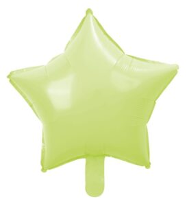 Globo metalizado estrella verde lima pastel 45 cms