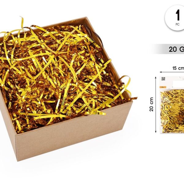 Viruta de papel dorado metalizado – 20 grs