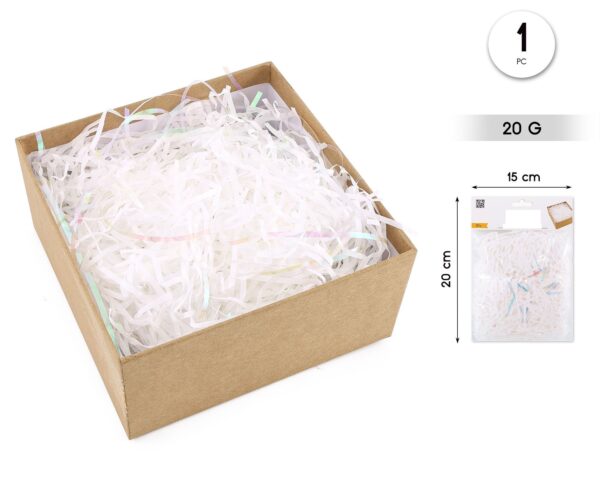 Viruta de papel mix blanco - 20 grs