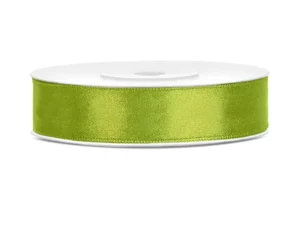 Cinta de raso verde pistacho 12mm x 25m