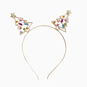 Diadema metálica abetos con gemas